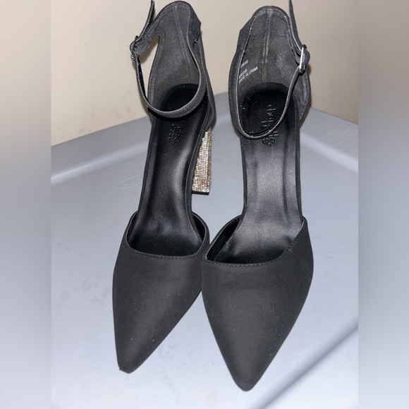 Rhinestone Chunky Heel/Pointy Toe Pumps (NWOT) - Picture 2 of 3